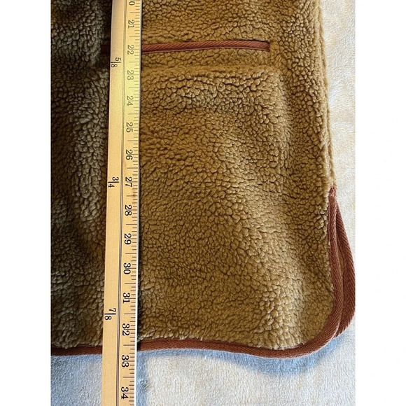 Old Navy Jacket Men’s XL Brown Sherpa Snap Faux Suede Lined Teddy - Picture 8 of 8